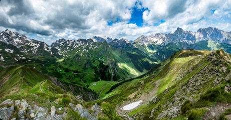hiking in the alps
