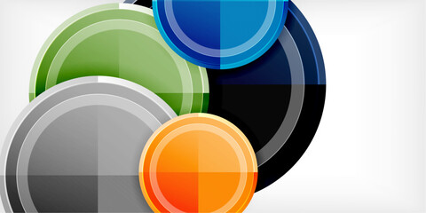 Obraz premium Minimal geometric abstract background. Circle triangle design