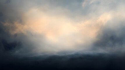 Obraz premium Serene Cloudscape With Subtle Light Illuminating The Sky