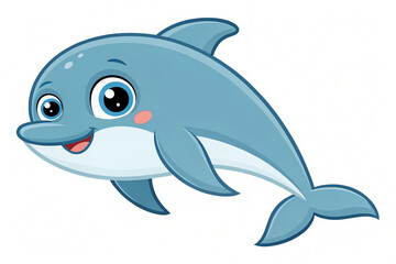 Obraz premium Dolphin. Cute dolphin cartoon icon vector illustration.