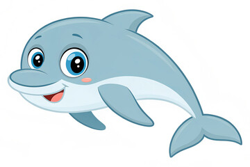 Fototapeta premium Dolphin. Cute dolphin cartoon icon vector illustration.