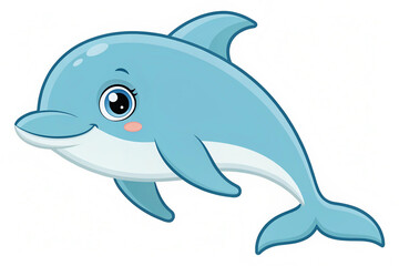 Fototapeta premium Dolphin. Cute dolphin cartoon icon vector illustration.