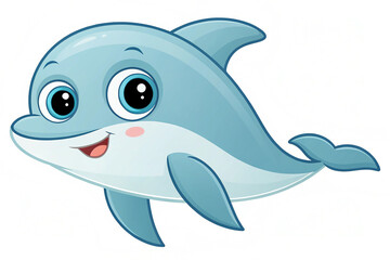 Obraz premium Dolphin. Cute dolphin cartoon icon vector illustration.