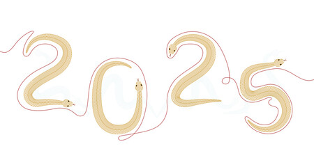 Fototapeta premium Year of the Snake Celebrating 2025 with Symbolic Imagery, 2025 Embracing the Serpent's Wisdom and Strength, A Serpentine Welcome to 2025 The Year of the Snake.