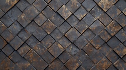 Industrial Elegance: Rugged Diamond Pattern on Smooth Metal Surface