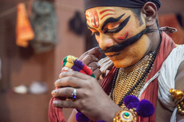 Kathakali artist makeup shots