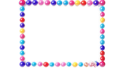 Frame made of colorful beads