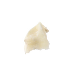 Piece of macadamia nut isolated on white