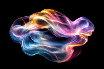 Softly Lit Curves on Dark Background