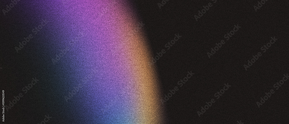 Wall mural abstract gradient light on noise dark background with vibrant color spectrum
