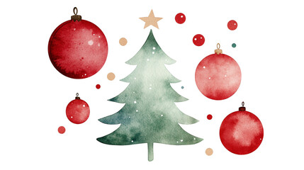 Dazzling christmas tree decorated with an array of festive ornaments for the holiday season