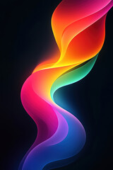 Naklejka premium Soft Lighting on Vibrant Curved Shapes