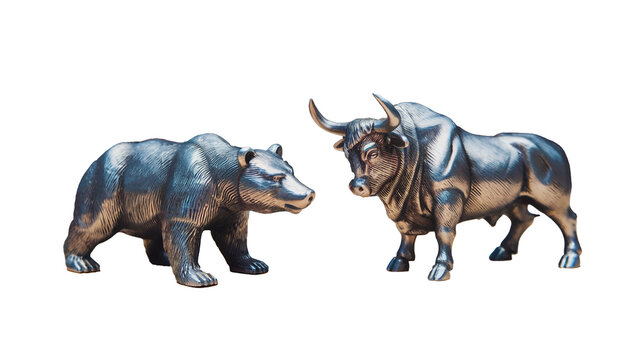 Bulle und B&auml;r B&ouml;rse ohne Hintergrund