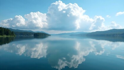 Fototapeta premium lake and mountains