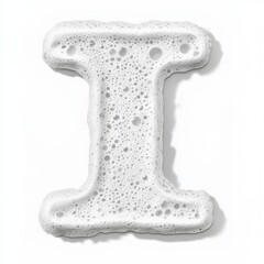 Fototapeta premium A bubbly, foam-like representation of the letter 
