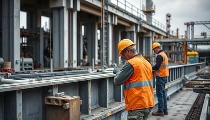 Photo of industrial contractor workers