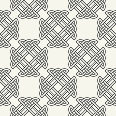 Obraz premium Celtic seamless pattern. Abstract graphic wallpaper. Vector tileable illustration. Interlaced geometric ornament.