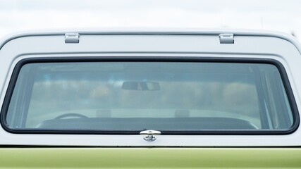Fototapeta premium Rear window on a suv