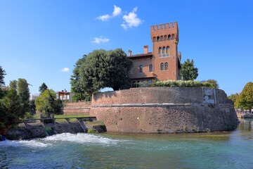 castello e mura di treviso, italia, castle and wall of treviso, italy 