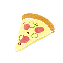 スタンプ風のピザ