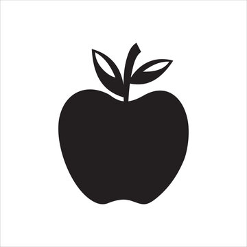 recommend clip art: Apple silhouette icon vector design template
