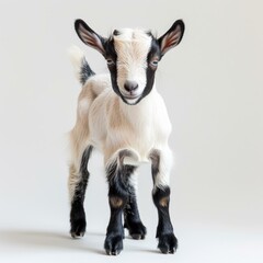 Obraz premium Young goat isolated on white background.