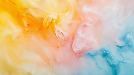 Fototapeta premium Abstract art yellow, orange and pink background made with oil paints. Multicolored paint brush strokes on the drawing