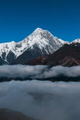 Fototapeta premium Scenery of Gongga Snow Mountain in Kangding, Garze Tibetan Autonomous Prefecture, Sichuan Province, China