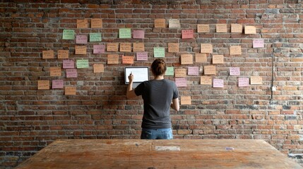 Creative workspace brainstorming session urban office productivity focus collaborative environment engaging viewpoint ideation concept