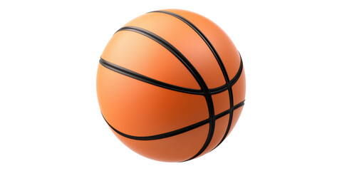Fototapeta premium 3D Illustration Of An Orange Basketball Isolated On Transparent Background
