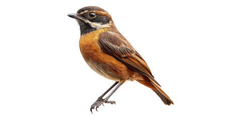 Obraz premium Small Brown Bird Perched Isolated On Transparent Background