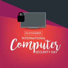 Vector illustration of a Background for International Computer Security Day.
