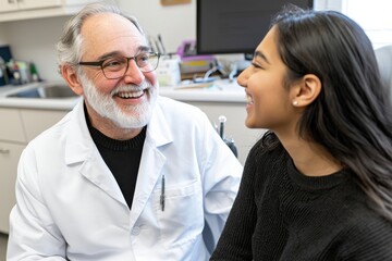 Obraz premium Doctor in White Coat Advising Patient on Preventive Care During Consultation