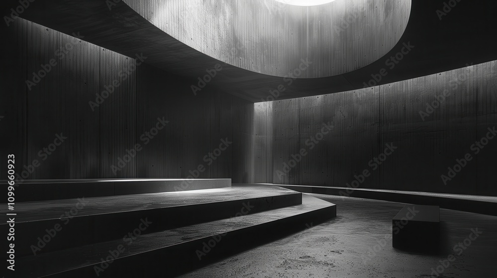 Poster abstract concrete architecture minimalist design