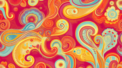 Dynamic Bright Paisley