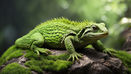 Obraz premium Moss Green on Rock