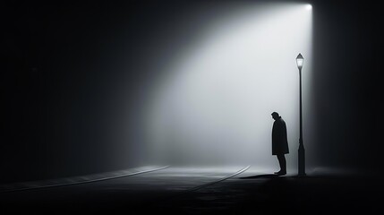 Wide-angle view of a detective unraveling psychological concepts, shadowy figures lurking, dark city streets, tension palpable, gripping atmosphere
