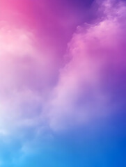 Dreamy pink, purple, and blue sky with clouds.