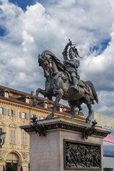 Obraz premium Monument of Emmanuel Philibert, Turin, Italy