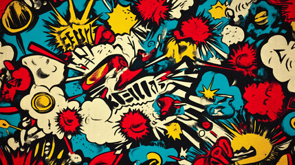 Naklejka premium Retro Comic Elements