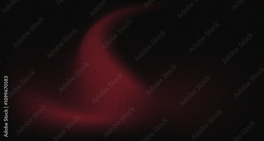 Wall mural dark red color gradation on a deep black background with grainy noise for design