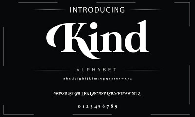 Elegant Font Uppercase Lowercase and Number. wedding font, Classic Lettering Minimal Fashion Designs. Typography modern serif fonts regular decorative vintage concept. vector illustration