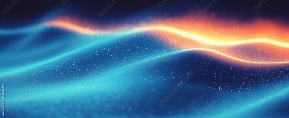 Poster A teal blue green black color gradient background with a grainy texture effect and abstract banner design with copyspace.