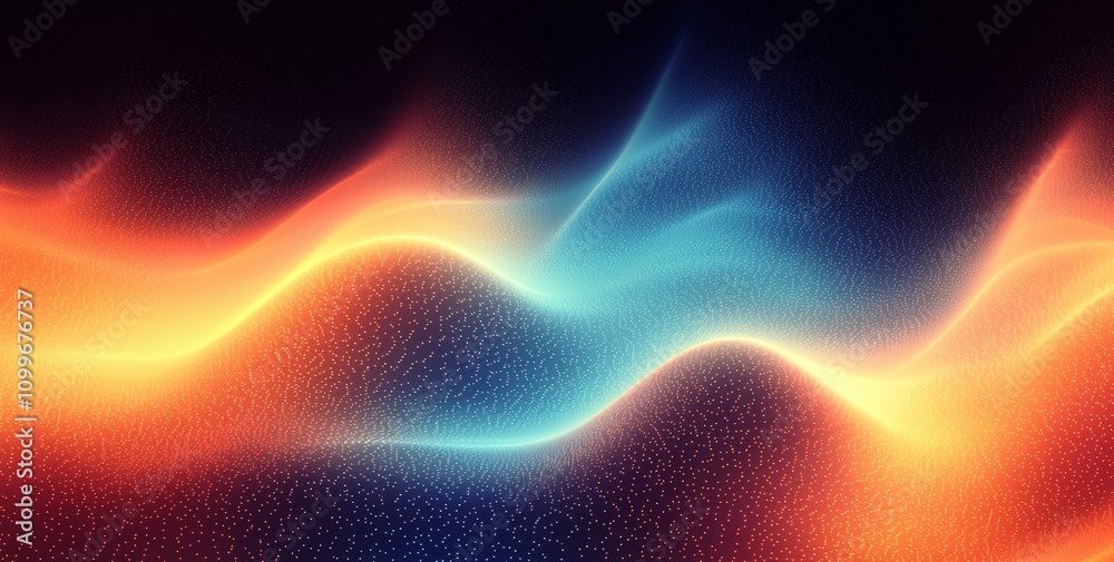 Poster Color gradient backround with noise. Abstract pastel holographic blurred grainy gradient banner background texture Nostalgia, vintage, retro Refined digital grain soft noise effect Colorful digital