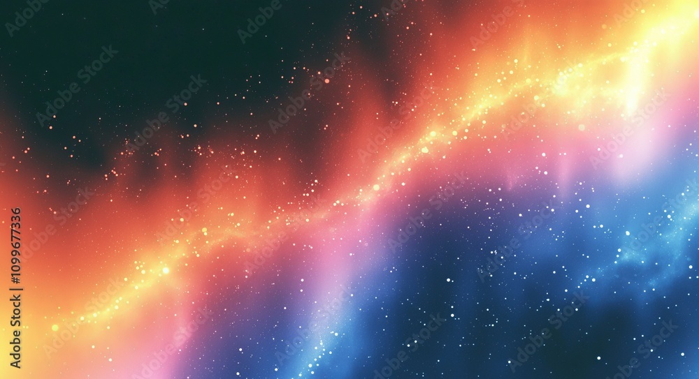 Poster featured is a template for a blue pink orange, a grainy noise grungy texture, a color gradient rough