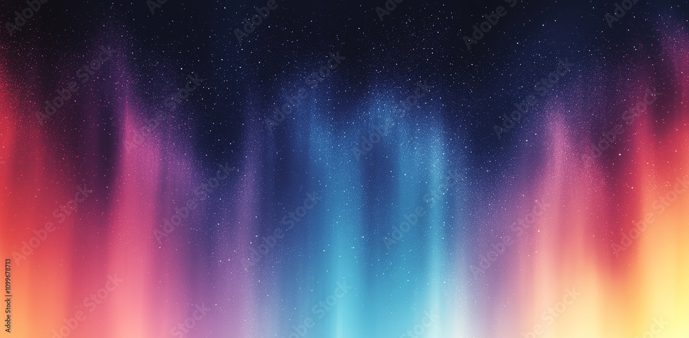 Poster A purple white blue grainy color gradient background is paired with glowing noise texture as the cover header and banner design.