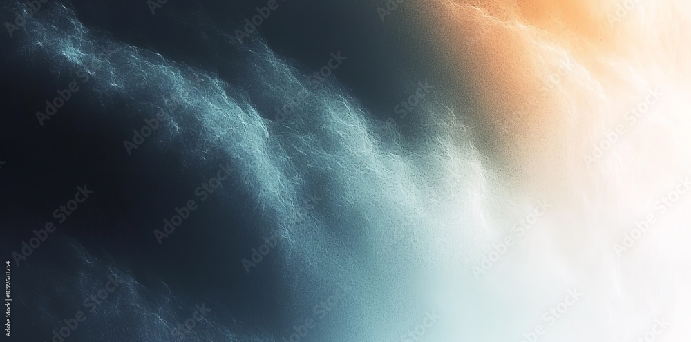Aufkleber Smooth grainy noise texture effect smooth blurred landing page backdrop website header design in gray and white