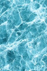 Obraz premium Elegant Aqua Blue Marble Texture With White Veins, Luxury Background, Abstract Stone Pattern