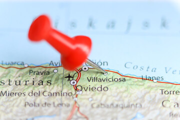 Villaviciosa, Spain pin on map