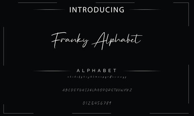 signature Font Calligraphy Logotype Script Brush Font Type Font lettering handwritten